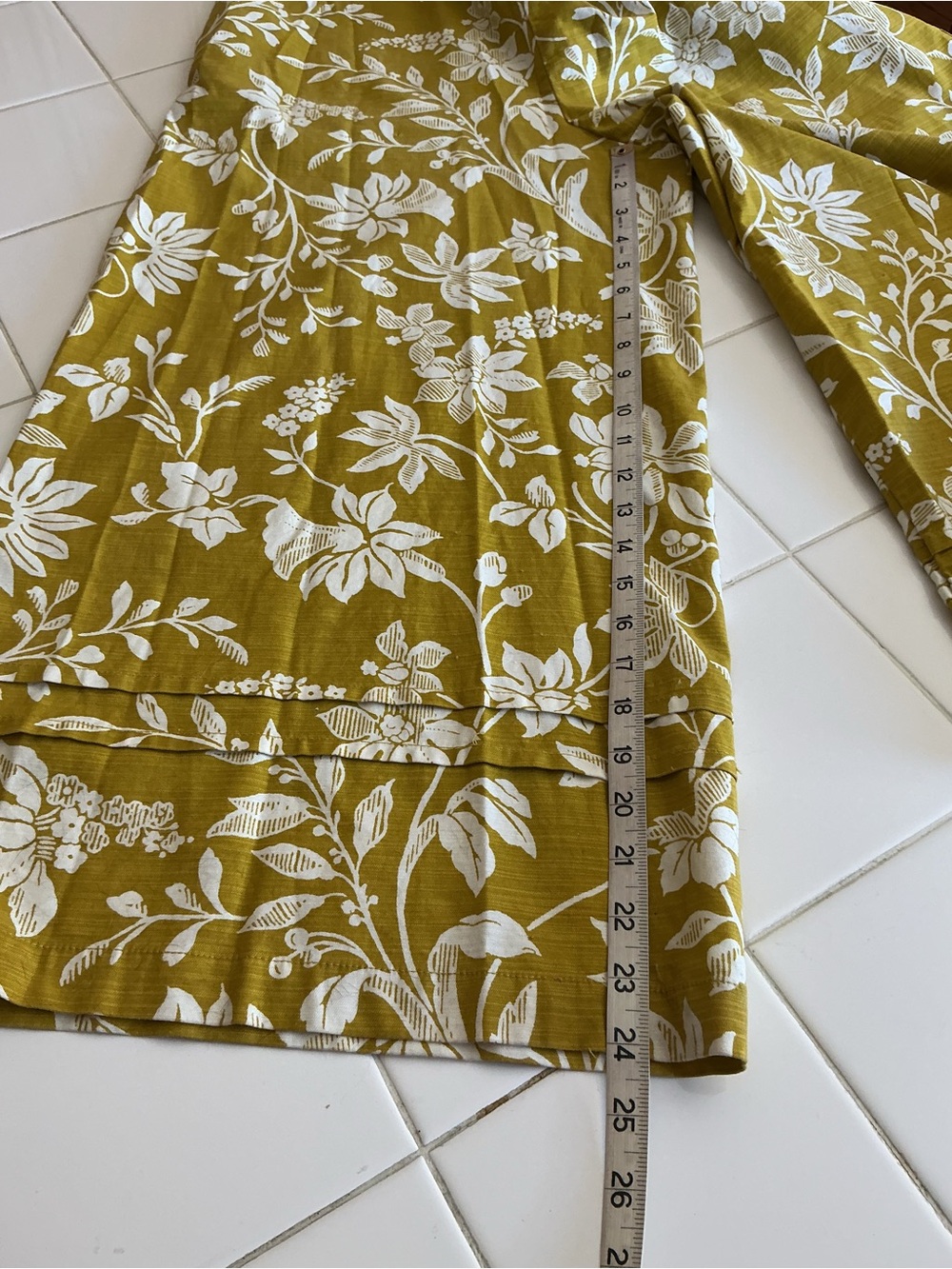 Anthropologie The Somerset Wide Leg Jumpsuit in Yellow Chartreuse Floral - Picture 5 of 11